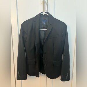 Black Lightweight Wool Blazer J Crew Size 2